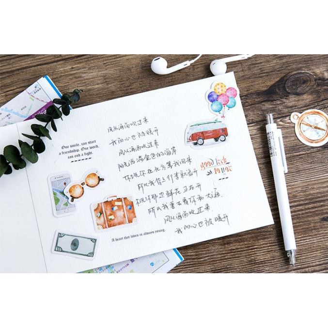 Bộ 46 Sticker Du Lịch Thế Giới dán trang trí E41
