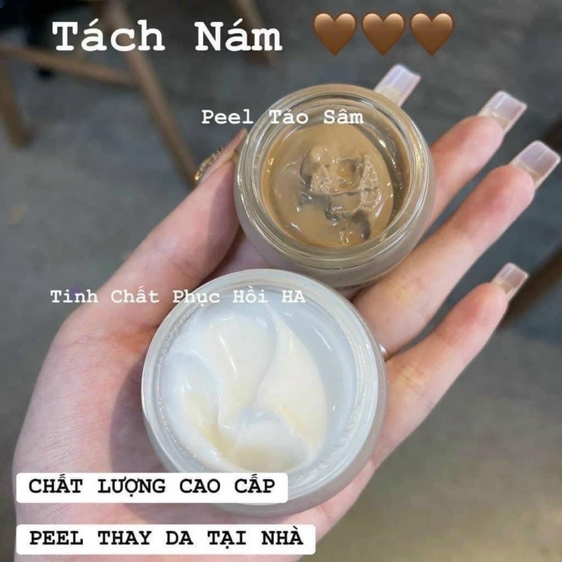 Peel tảo sâm bóc tách nám meea và kem dưỡng phục hồi HA meea