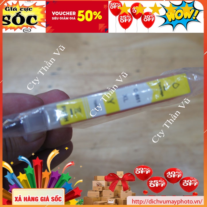 Bộ thỏi mực thay thế canon mã 650 651 dẫn mực ngoài sẵn mực cho máy in màu A3 IX 6860 hàng chuẩn đẹp Kholinhkienmayin