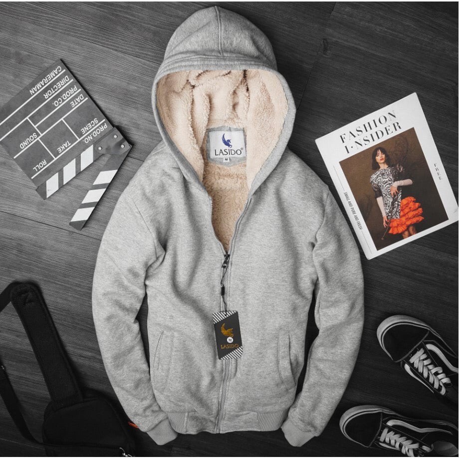 [CÓ SẴN] Áo khoác Hoodie Zip lót lông dày dặn siêu ấm