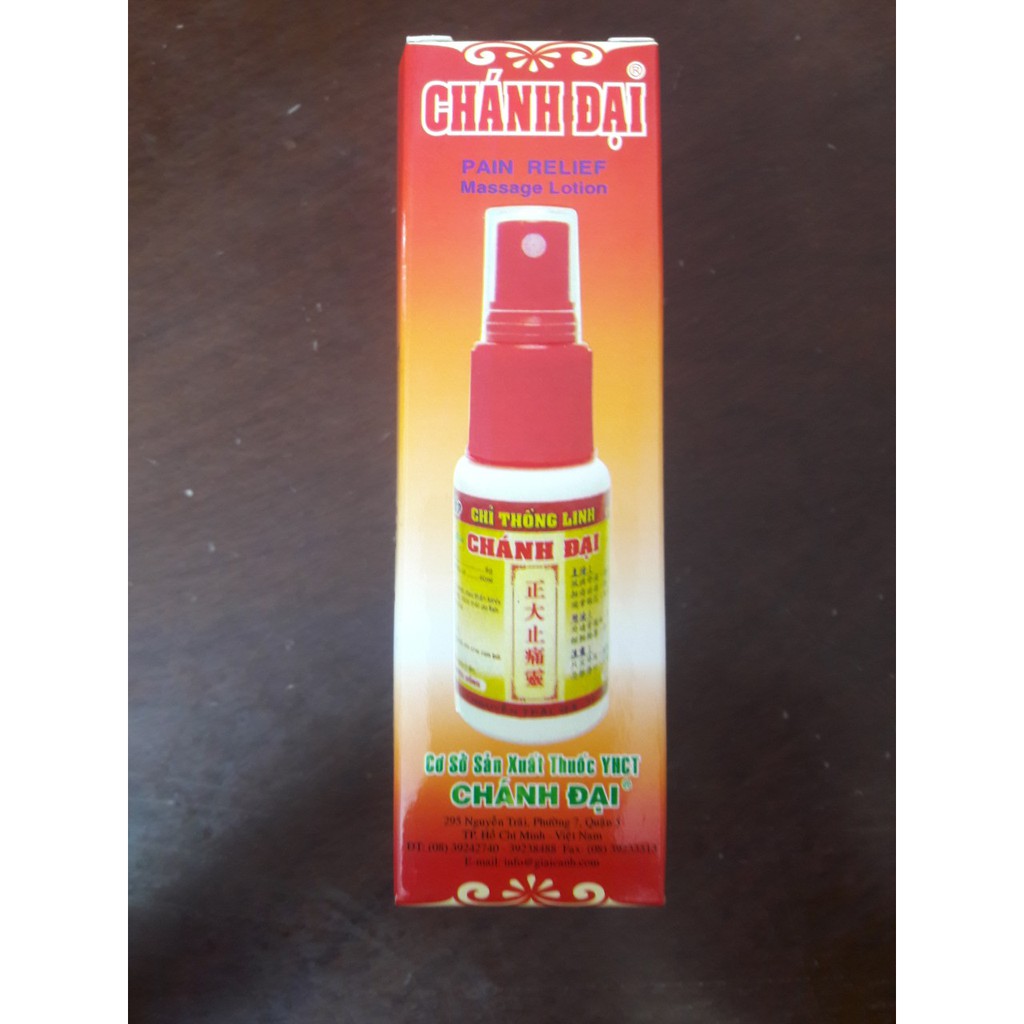 CHÍNH HÃNG Dầu Chánh đại Chỉ thống linh 40ml