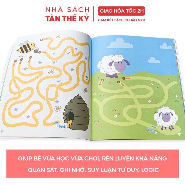 Sách Trò chơi tìm kiếm phát triển tư duy (Bộ 2 cuốn) cho bé 2 đến 6 tuổi