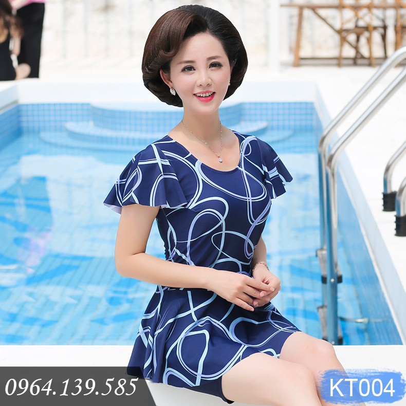 Bikini trung niên, bộ bơi cho người có tuổi, màu sắc trang nhã, kiểu dáng dẹp, chất thun bơi co giãn, size to | KT004 | BigBuy360 - bigbuy360.vn