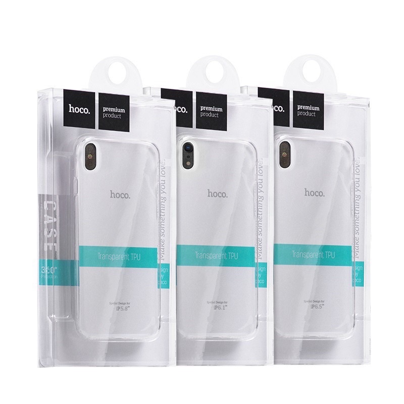 Ốp lưng dẻo TPU TRONG SUỐT chính hãng hoco. cho iPhone 6 -> 14 ProMax