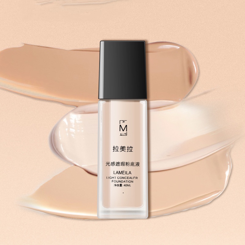 [Hàng mới về] Kem nền dạng lỏng làm tươi sáng làn da kháng nước cấp ẩm Lameila