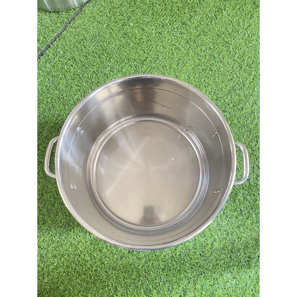 Nồi Inox luộc gà 22L/ 32L/ 42L/ 52L đáy 3 lớp bắt từ siêu bền, hầm xương nấu canh v,v