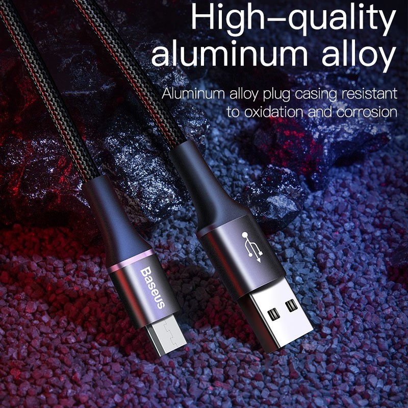 Dây Cáp Sạc Nhanh Baseus Micro USB 3A Dành Cho Điện Thoại Samsung Redmi Huawei Android