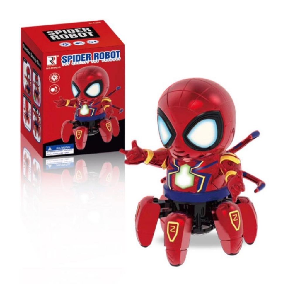 Đồ chơi robot người nhện dance hero, có đèn, có nhạc nhún nhảy vui nhộn, không kèm pin