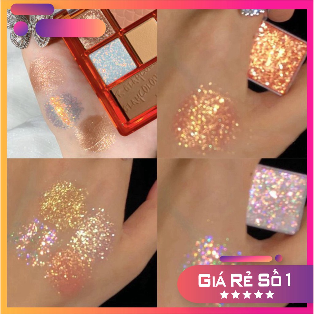 Bảng Phấn Mắt GlamColour 7 Ô REAL EYE PALLET Kết Hợp Phấn Má Và Nhũ Bắt Sáng Hiệu Ứng Ánh Kim - 11g | BigBuy360 - bigbuy360.vn