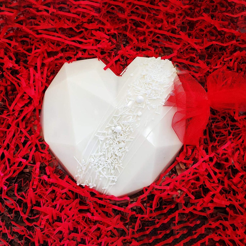 Khuôn Silicone Làm Bánh Tạo Hình Trái Tim/Hình Học Tiện Dụng