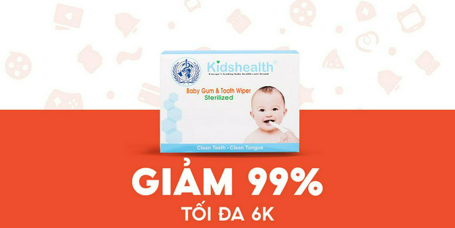 Bé bụ bẫm - 1 gói gạc rơ lưỡi kidshealth