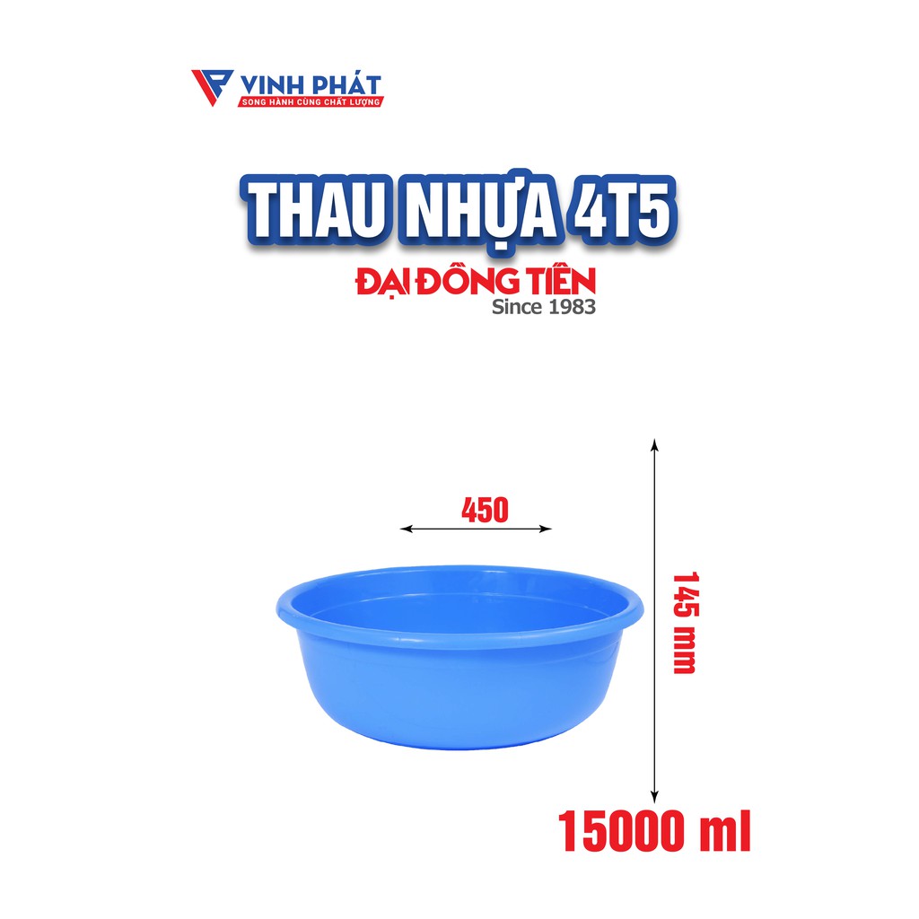 THAU NHỰA TRÒN 4T/ 4T5 ĐẠI ĐỒNG TIẾN