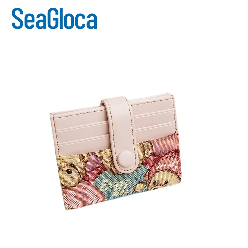 Ví Đựng Thẻ SeaGloca Nhiều Ngăn Họa Tiết Gấu Nhỏ Xinh Xắn