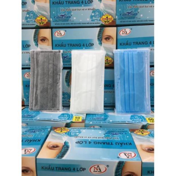 [SẴN NHIỀU LOẠI] Hộp Khẩu Trang Y Tế 4 Lớp,Hộp 50 Chiếc Tác Dụng Kháng Khuẩn,Lọc Khói Bụi Độc Hại