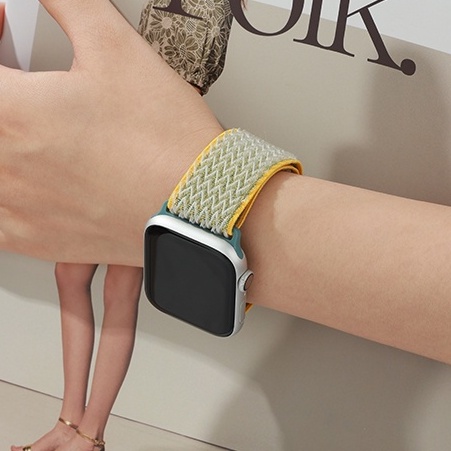 Dây Đeo Nylon Họa Tiết Gợn Sóng Thay Thế Cho Đồng Hồ Thông Minh iwatch Series 41mm45mm