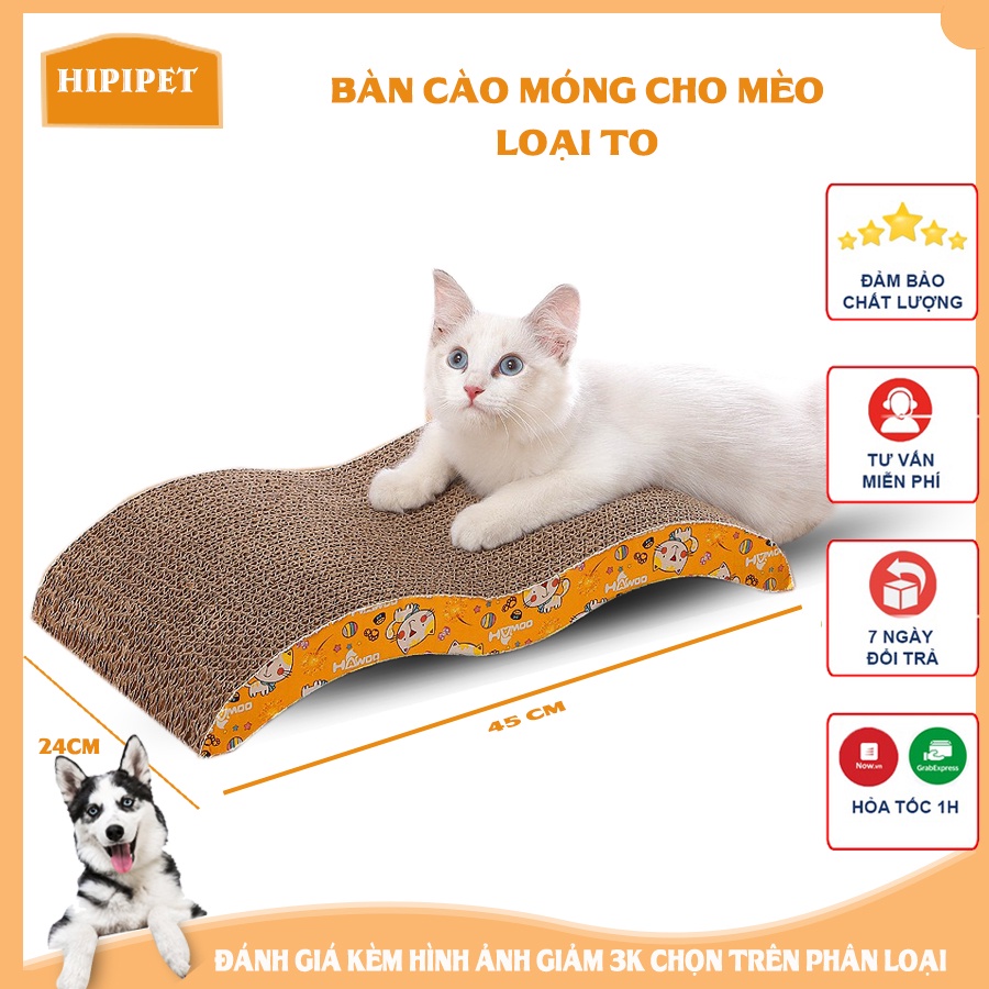 Bàn cào móng cho mèo loại 4cm sóng nước/ đồ chơi chó mèo