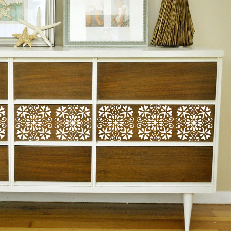 Set 24 Khuôn In Họa Tiết Mandala Trang Trí Tường/Sàn Nhà Có Thể Tái Sử Dụng