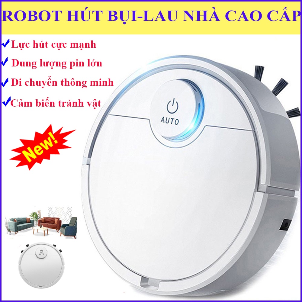 (BẢN NÂNG CẤP) Robot Hut Bui ES300, Máy Hút Bụi. Lực hút cực mạnh,di chuyển thông minh, vận hành êm ái