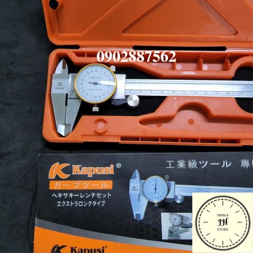 thước kẹp đồng hồ kapusi 150mm hàng japan chính hãng