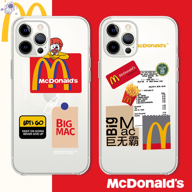 Ốp Điện Thoại Tpu Dẻo Trong Suốt Họa Tiết Logo Mcdonald 'S Cho Sony Xperia 10 Plus 5 1 III XZ4 XA2 XA1 Plus XA Ultra C6 X
