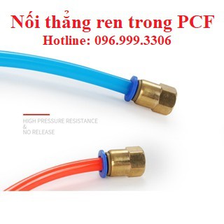 Đầu nối thẳng ren trong PCF khí nén, phun sương đầy đủ kích cỡ giá sỉ