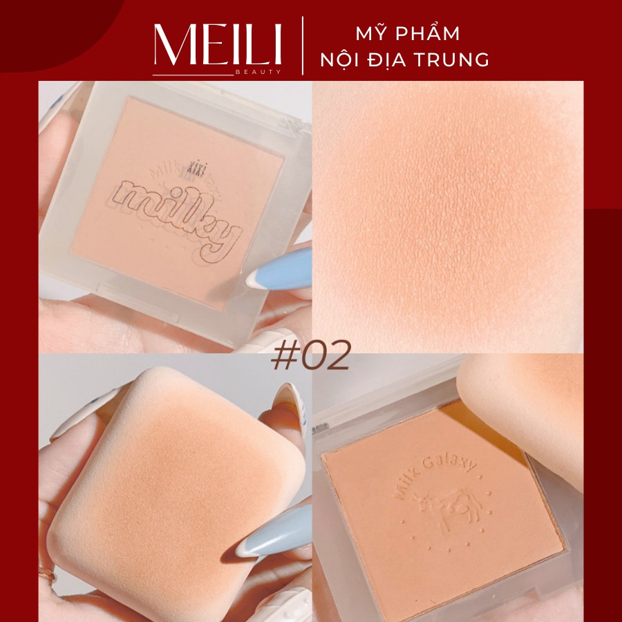 Phấn Má Hồng Dạng Nén Milky Mịn Nhẹ Tự Nhiên Lên Màu Chuẩn Giữ Màu Lâu Trôi - Meili Beauty