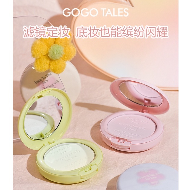 Phấn Nén Trang Điểm Bắt Sáng 2 Màu Gradient Tự Nhiên Lâu Trôi GOGO TALES NO.GT396