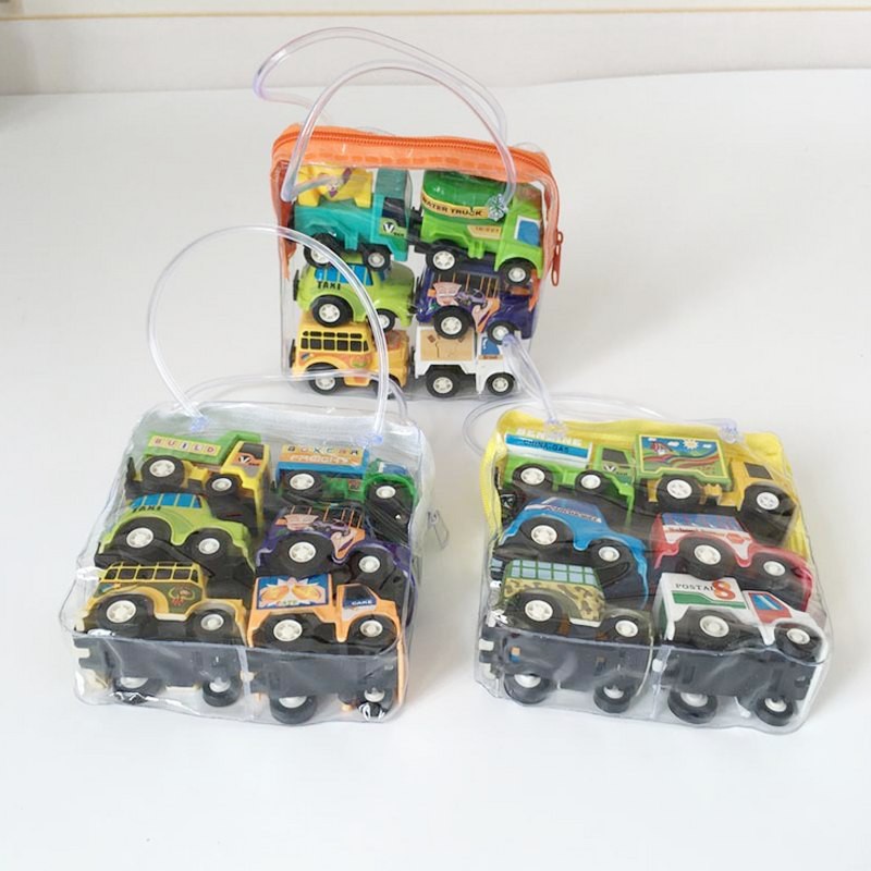 Bộ 6 xe chạy đà màu sắc bắt mắt đáng yêu, đồ chơi giải trí cho bé