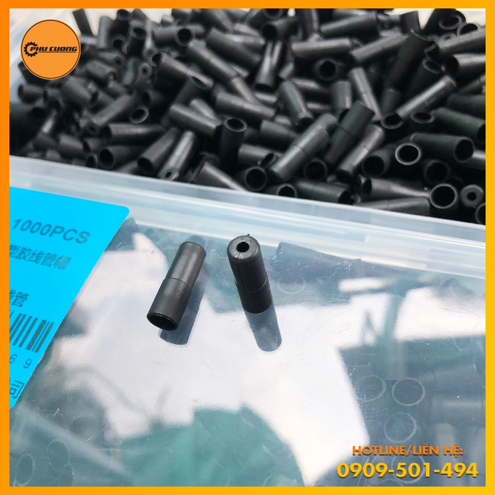 Đầu Nắp Chặn Vỏ Dây Phanh Xe Đạp MTB - ROAD TRLREQ Đen - 5mm [Tăng Thẩm Mỹ &amp; Chống Nước Xâm Nhập Làm Gỉ, Sét Lõi Phanh]