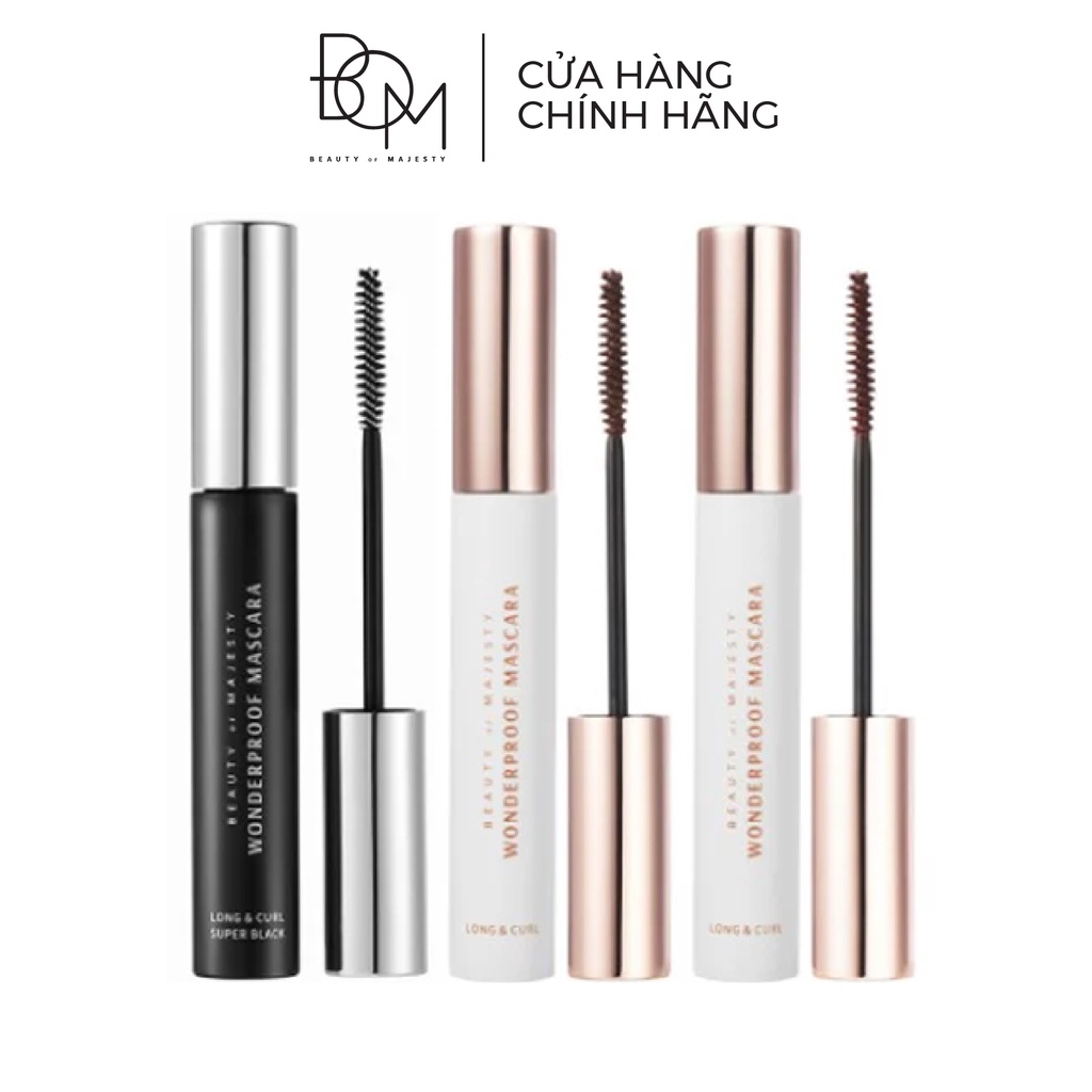 Mascara Dày Mi &amp; Cong Tự Nhiên Lâu Trôi Chống Nước BOM 8g