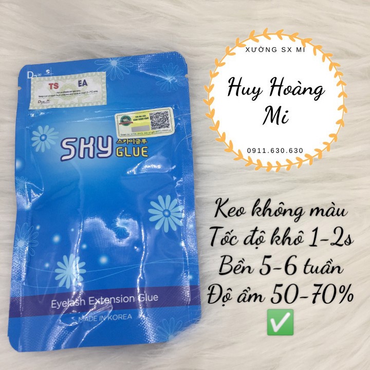 Keo nối mi sky trong không màu_keo không màu_dụng cụ nối mi_lông mi nối_Huy Hoàng Mi