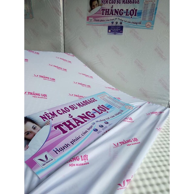 Nệm cao su Foam massage cao cấp Thắng Lợi, Bh 15 năm, tặng bộ gối Foam và bộ drap, miễn phí ship