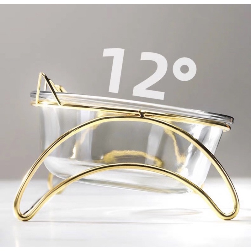 [Hot] Bát ăn chống gù thuỷ tinh cao cấp cho thú cưng