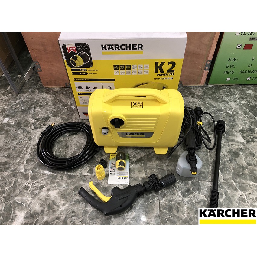 [Karcher K 2 Power VPS] Máy xịt rửa xe Karcher K2 Power VPS - Tặng dung dịch rửa xe 1 lít