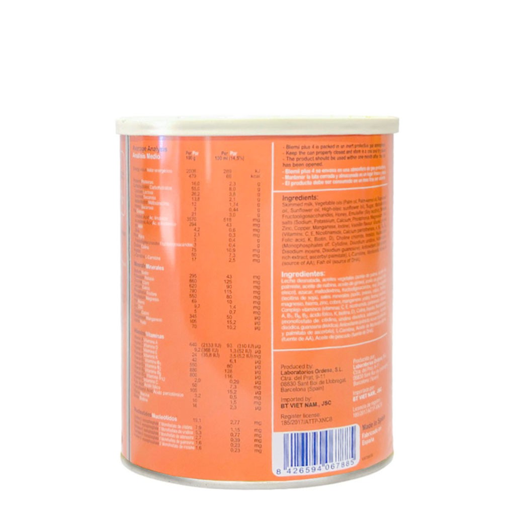 [CHÍNH HÃNG] Sữa Bột Blemil Plus - 4 Hộp 400g (Cho bé trên 3 tuổi)