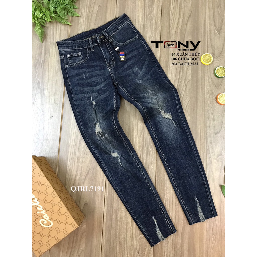 Quần jean nam ống côn dáng Skinny 7191