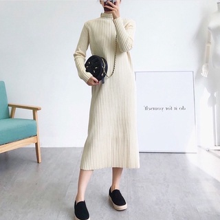 [Có sẵn] Váy Len Đũa Dáng Suông Quảng Châu 3 Màu Basic Hottrend