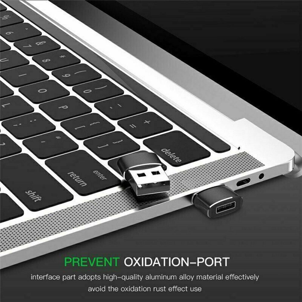 Đầu Chuyển Đổi Cáp Sạc USB Sang Type C OTG Bằng Hợp Kim Đầy Màu Sắc