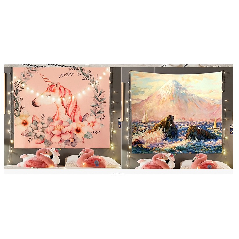 Tranh vải treo tường trang trí decor vintage (Loại đẹp)