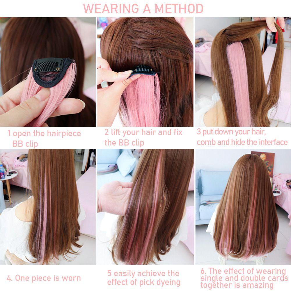 Bộ Tóc Giả Bằng Sợi Tổng Hợp Kháng Nhiệt Màu Sắc Gradient