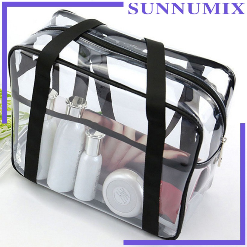 Túi Xách Nhựa PVC Trong Suốt Đựng Mỹ Phẩm Đi Biển Tiện Dụng Cho Nam Và Nữ