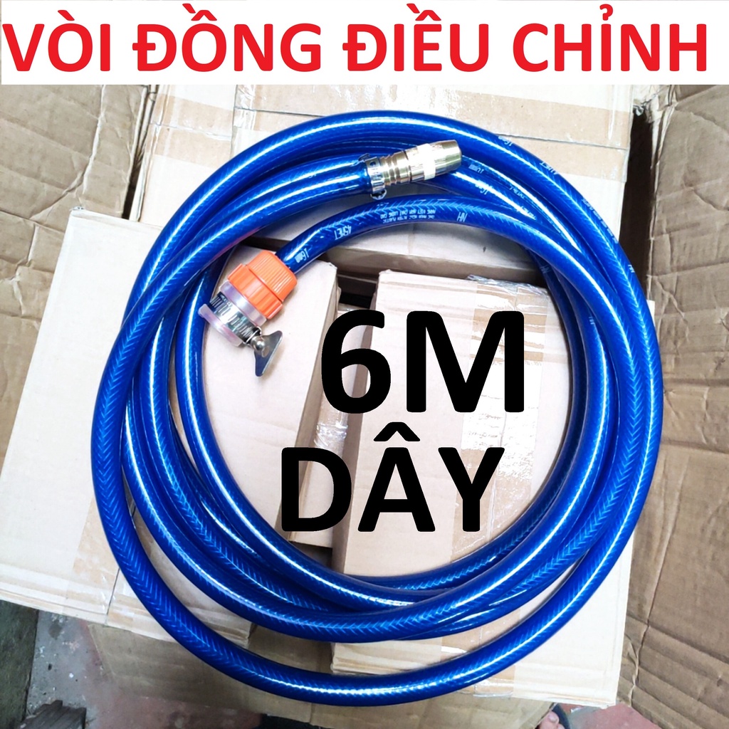 6m dây + vòi tưới cây đồng thau, điều chỉnh tia nước, vòi rửa xe, tưới cây đa năng