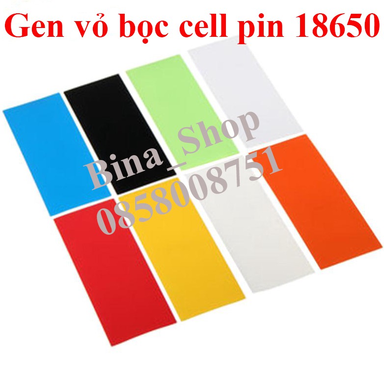 [20 cái] Gen co nhiệt bọc pin 18650 Màng co nhiệt Li-ion 18650 (tự chọn 5/10/20 miếng)