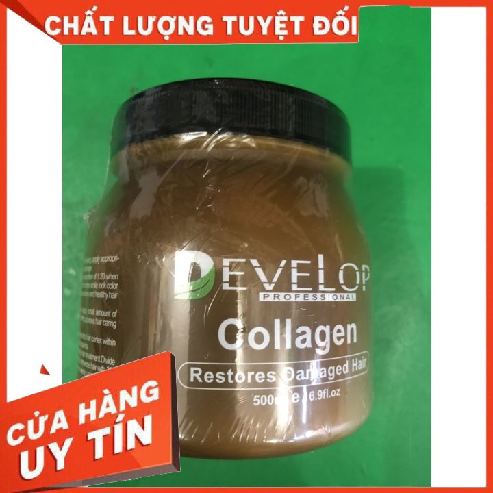 Hấp Dầu DEVELOP Collagen (Chuyên phục hồi tóc khô sơ chẻ ngọn SIÊU MỀM MƯƠT  đặt biệt giữ màu nhuộm) 500ML9chinhs hãng)