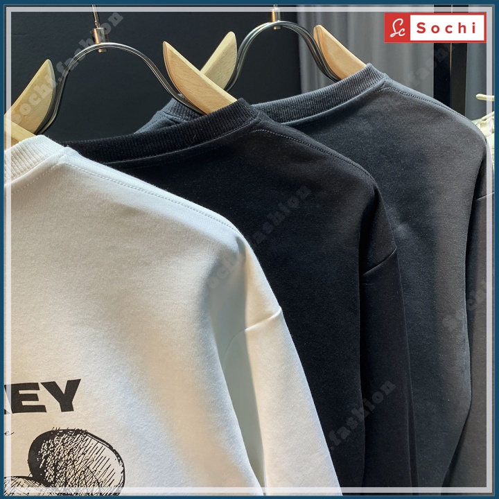 Áo thun dài tay nam, áo thu đông thời trang Hàn Quốc in hình Mickey mã SW639