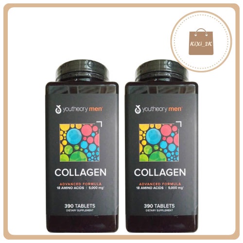 Viên uống bổ sung Collagen Dành Cho Nam Youtheory Men's Type 1 2 & 3 lọ 390 viên NHẬP MỸ