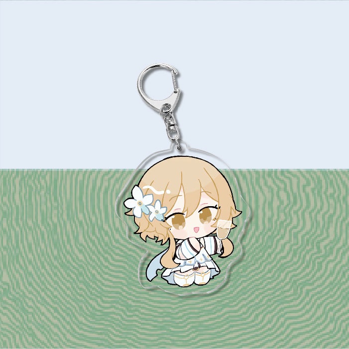 Ellen Genshin Va Chạm Móc Chìa Khóa Bằng Acrylic Mặt Hoạt Hình Aether Lumine Dễ Thương Làm Quà Tặng
