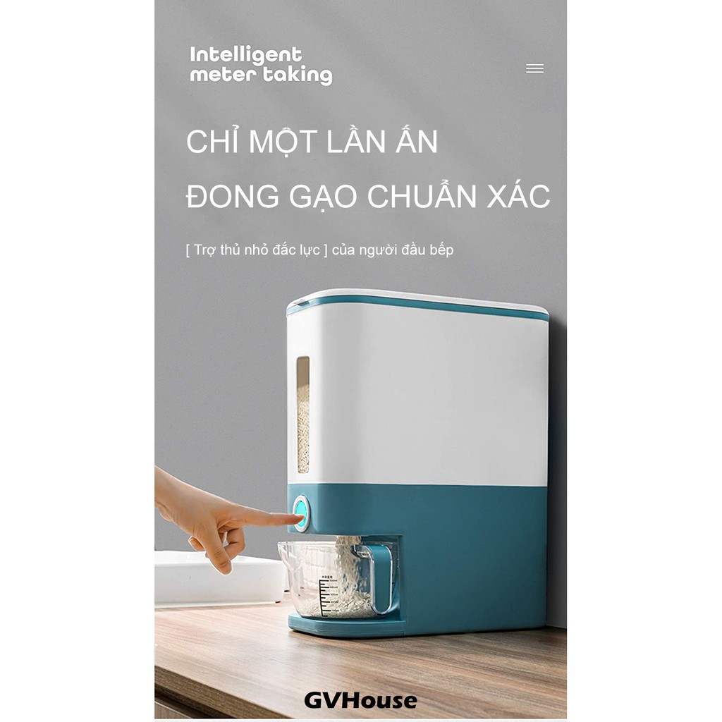 Thùng đựng gạo đa năng thông minh 12kg chống ẩm mốc