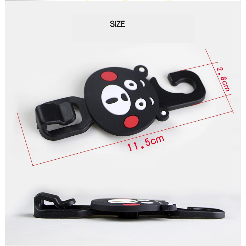 Set 2 móc đeo trên xe ô tô hình dáng hoạt hình ngộ nghĩnh