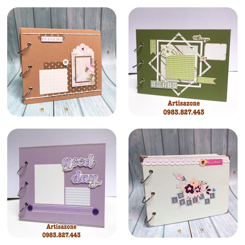 Album ảnh dán - Scrapbook handmade (Đọc kỹ mô tả từng sản phẩm)